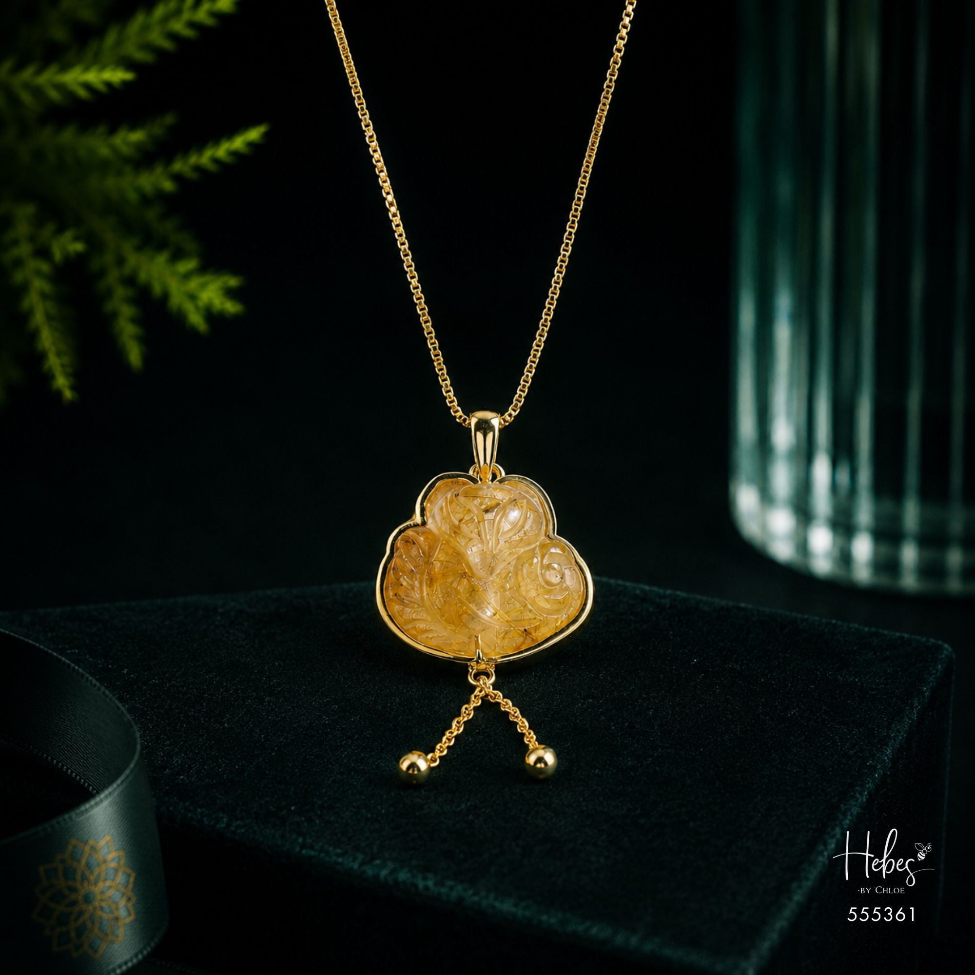 Fox Spirit Brown Rutilated Quartz Pendant 555361