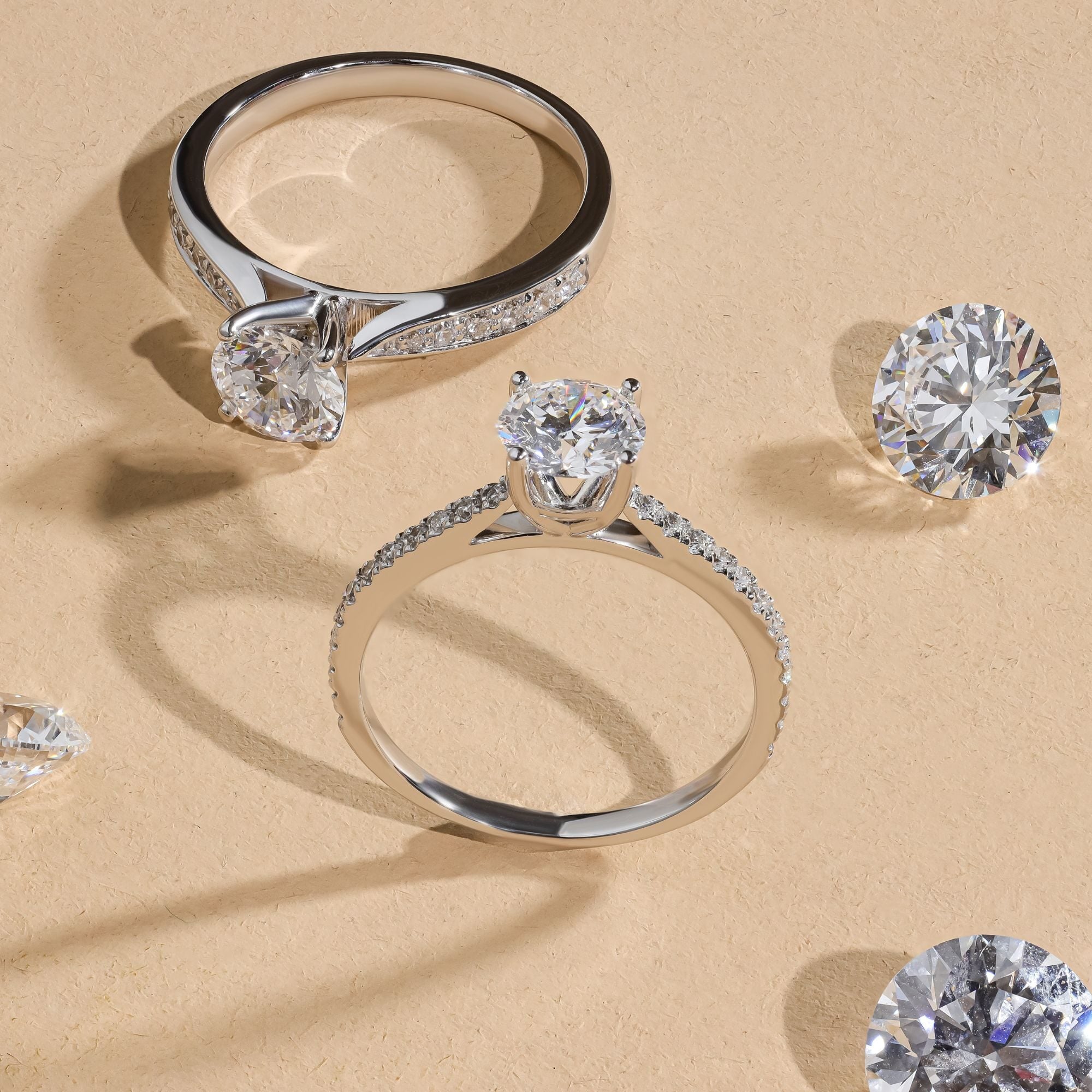 Elysia Pavé Solitaire Lab-Grown Diamond Ring 555417