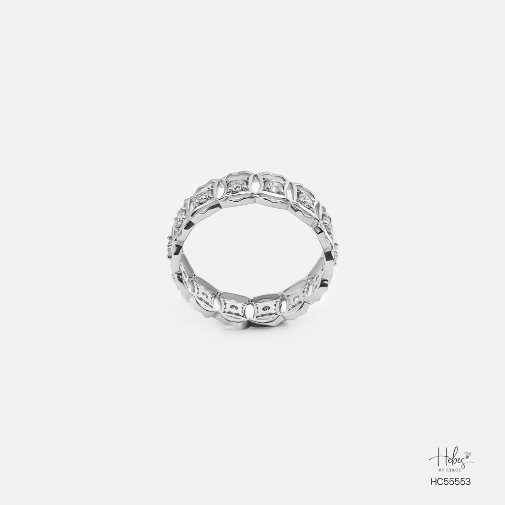 Mossanite Fortune Silver Ring