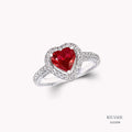 Heart of Passion Lab-Grown Ruby Halo Ring 555598