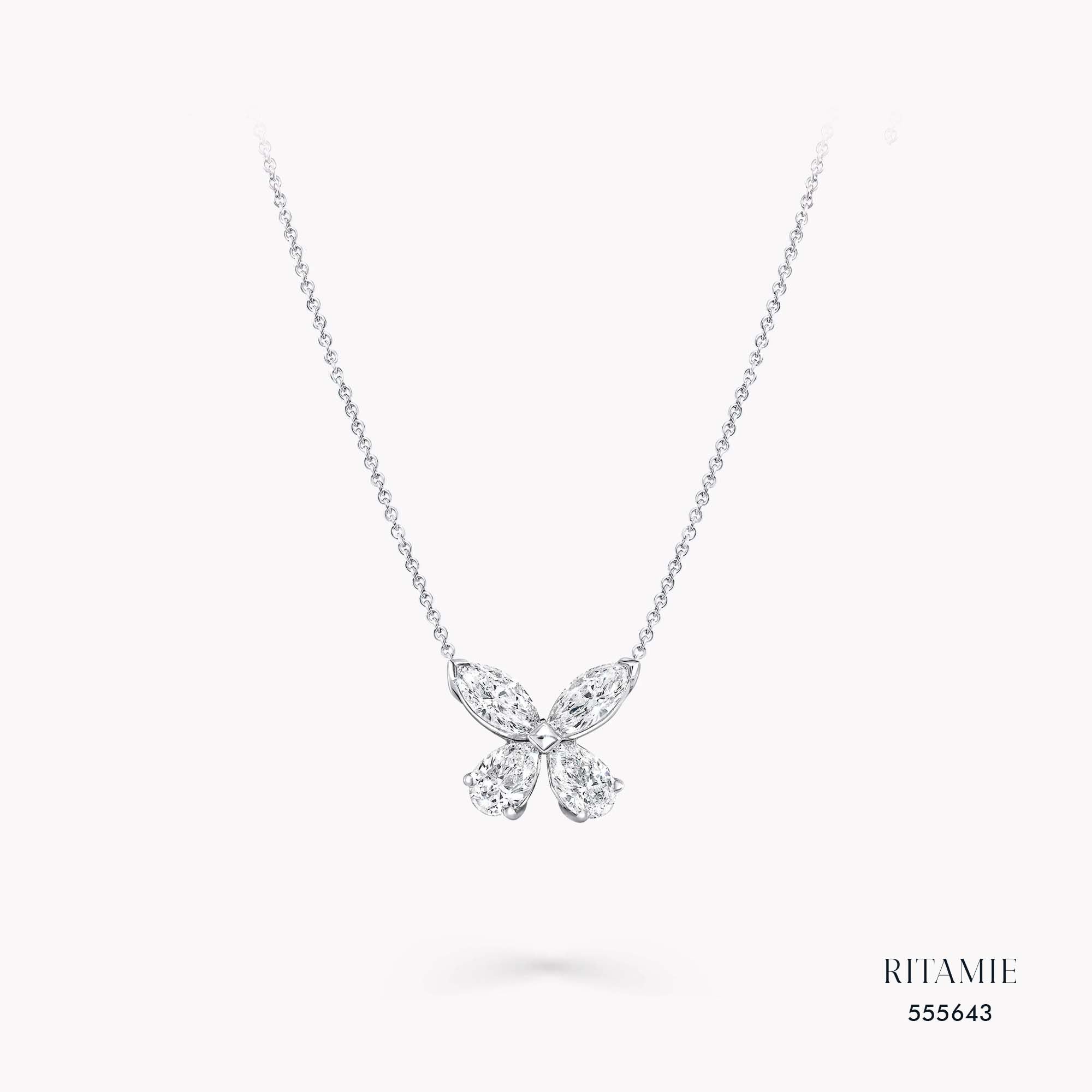 Fluttering Grace Lab-Grown Diamond Necklace 555643