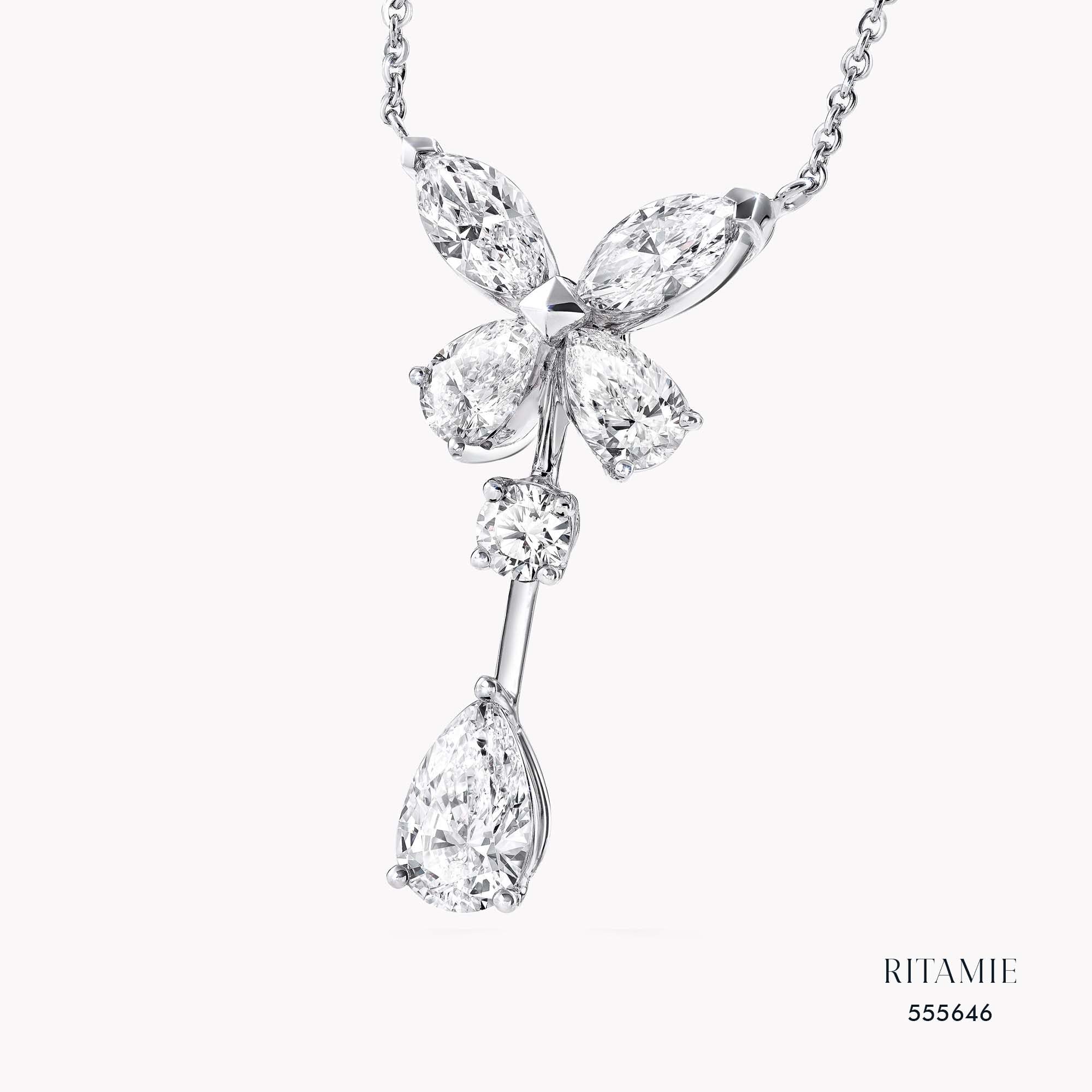 Fluttering Bloom Lab-Grown Diamond Necklace 555646