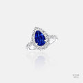 Vera Pear Sapphire Halo Lab-Grown Diamond Ring 555710