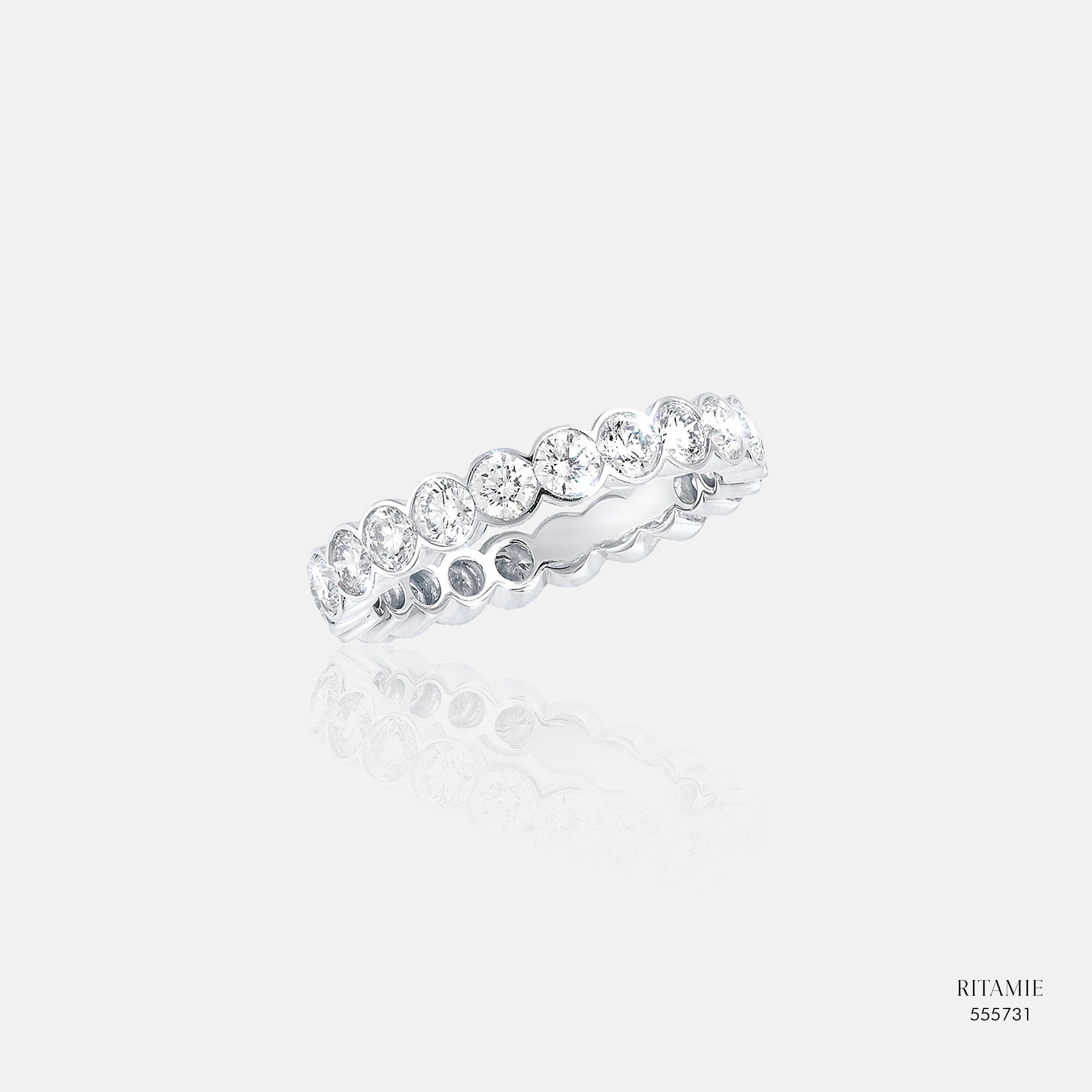 Infinity Round Bezel Lab-Grown Diamond Ring 555731