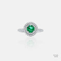 Emerald Glow Lab-Grown Diamond Ring 555758