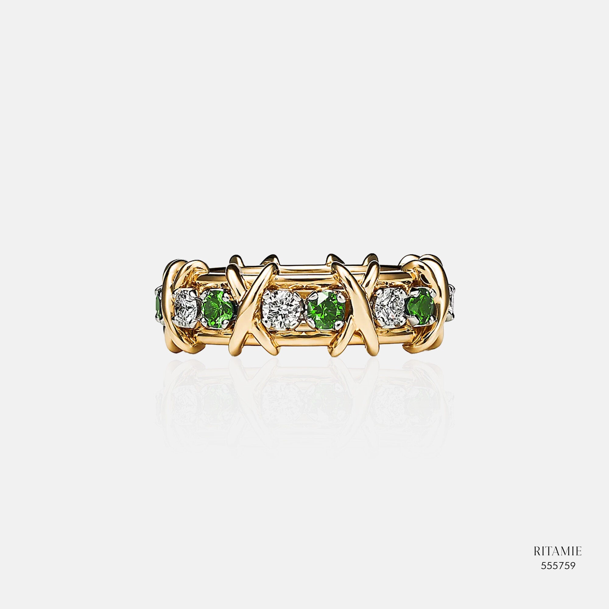 Eternal Green Weave Lab-Grown Diamond Ring 555759