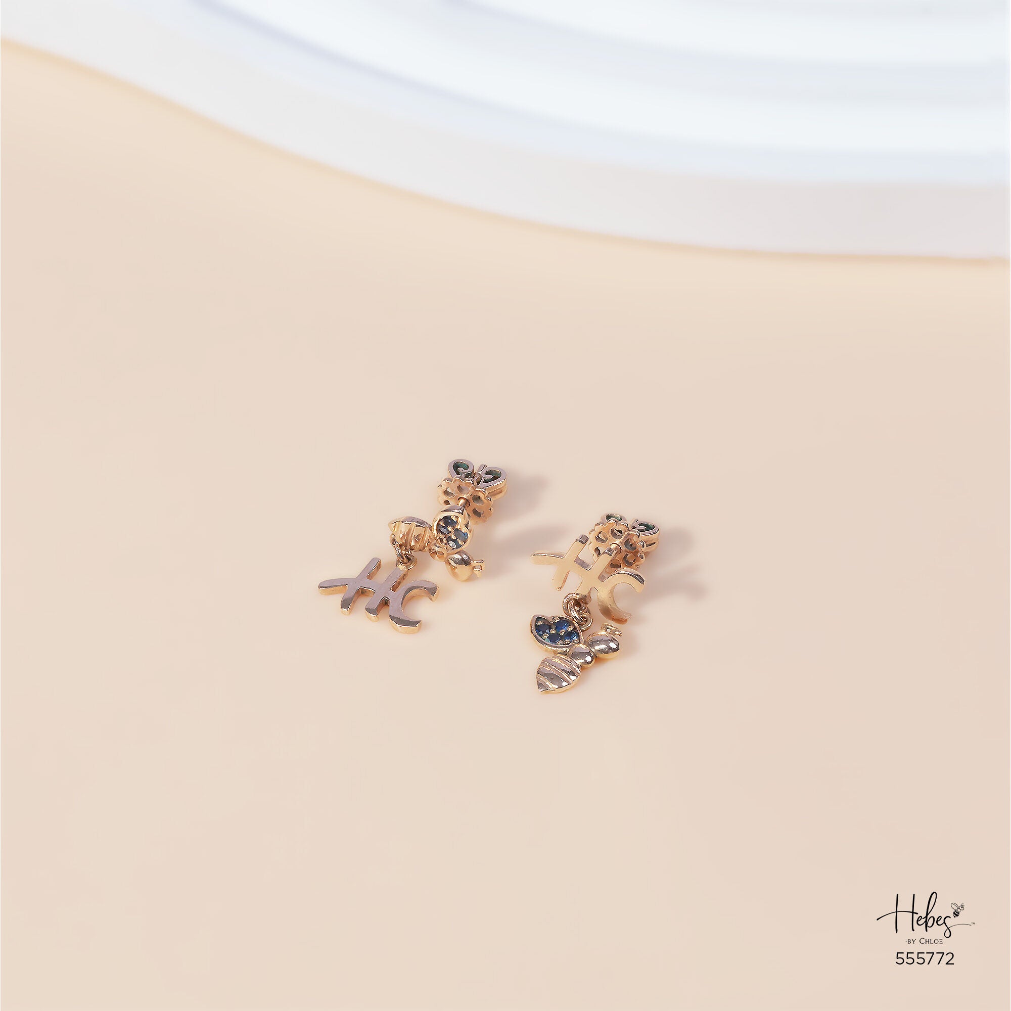 Hebes Blue Bee Earrings 555772