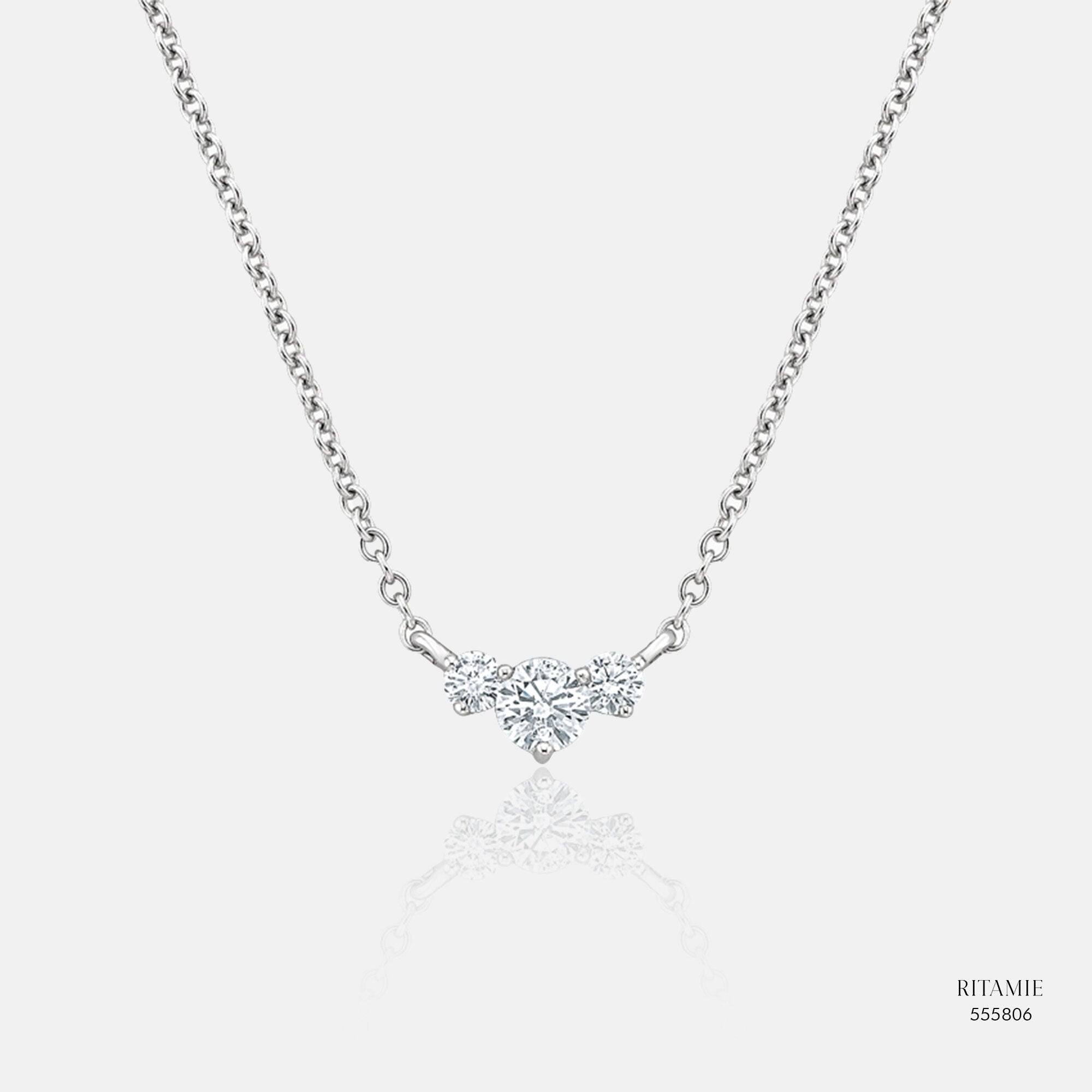 Heart Trio Lab-Grown Diamond Necklace 555806