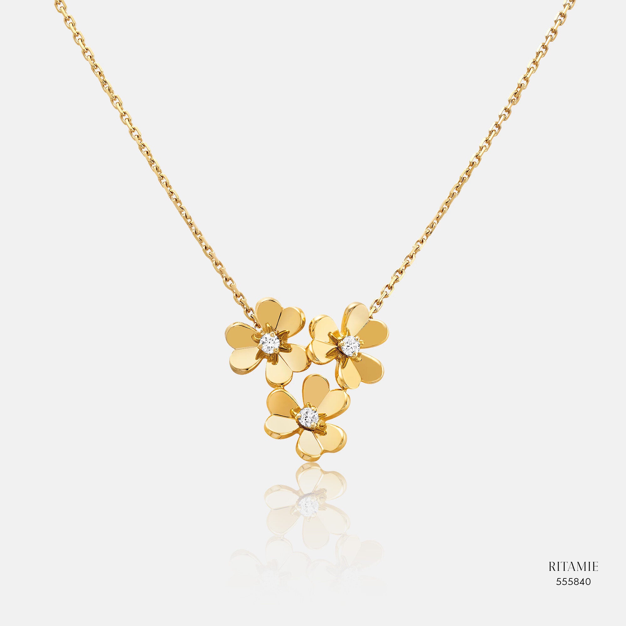 Flora Trio Lab Grown Diamond Necklace 555840