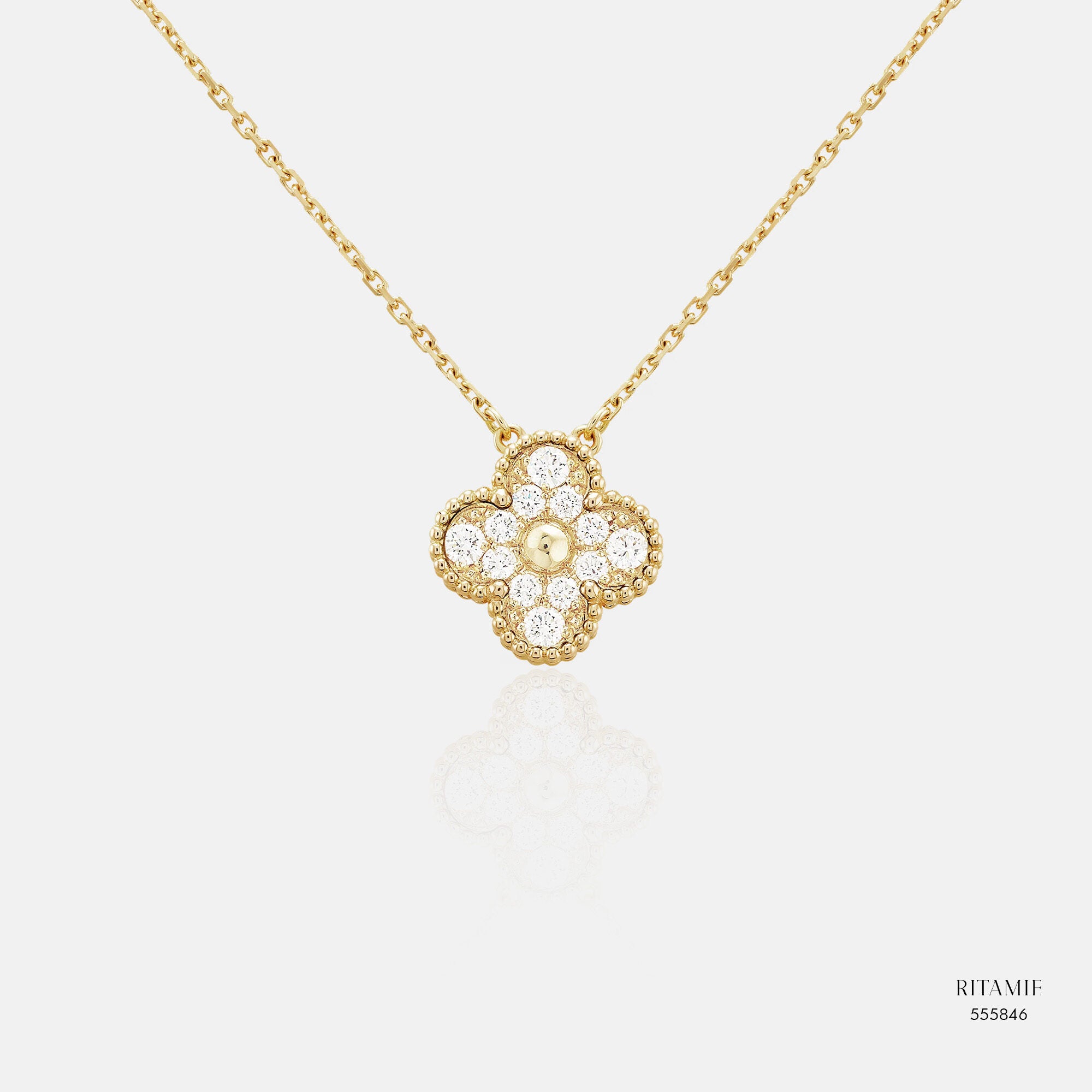 Golden Brilliance Natural Diamond Necklace 555846
