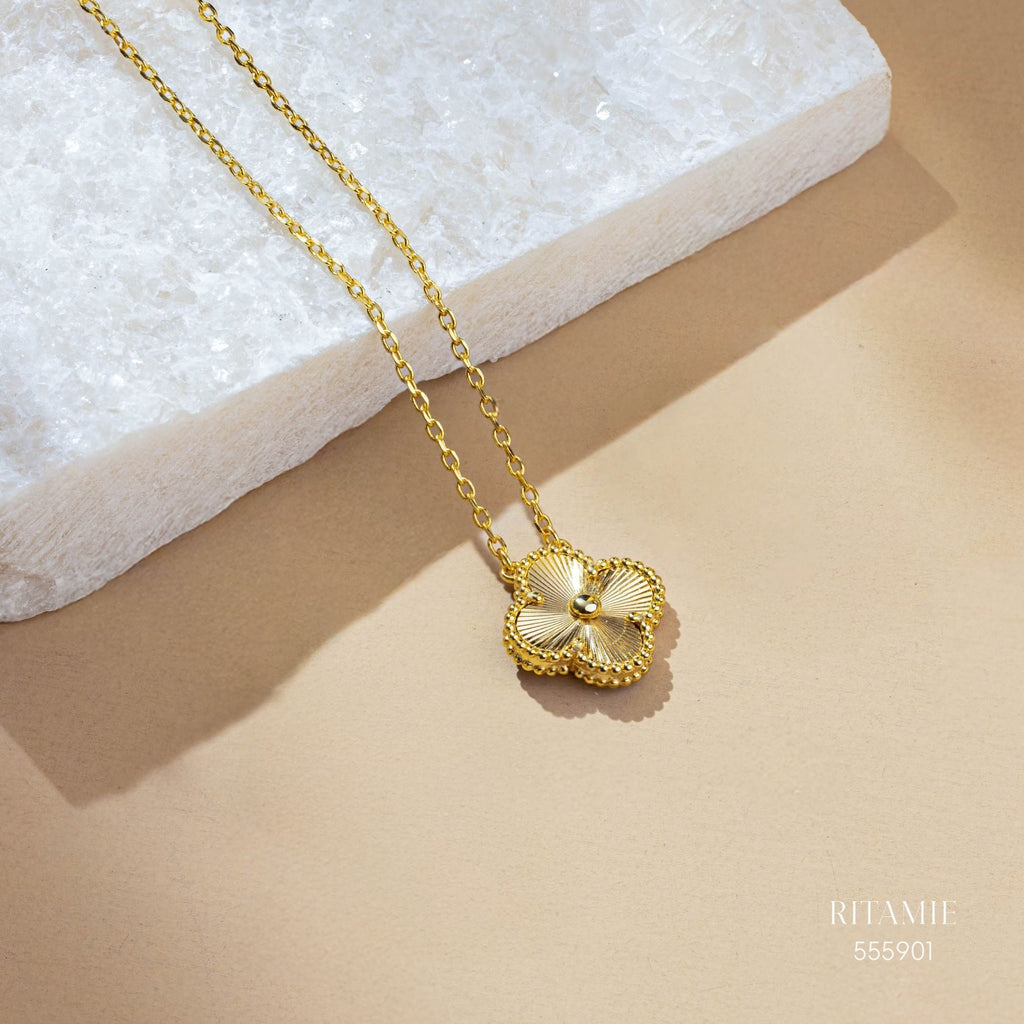 Golden Clover Yellow Gold Bracelet Necklace 555901