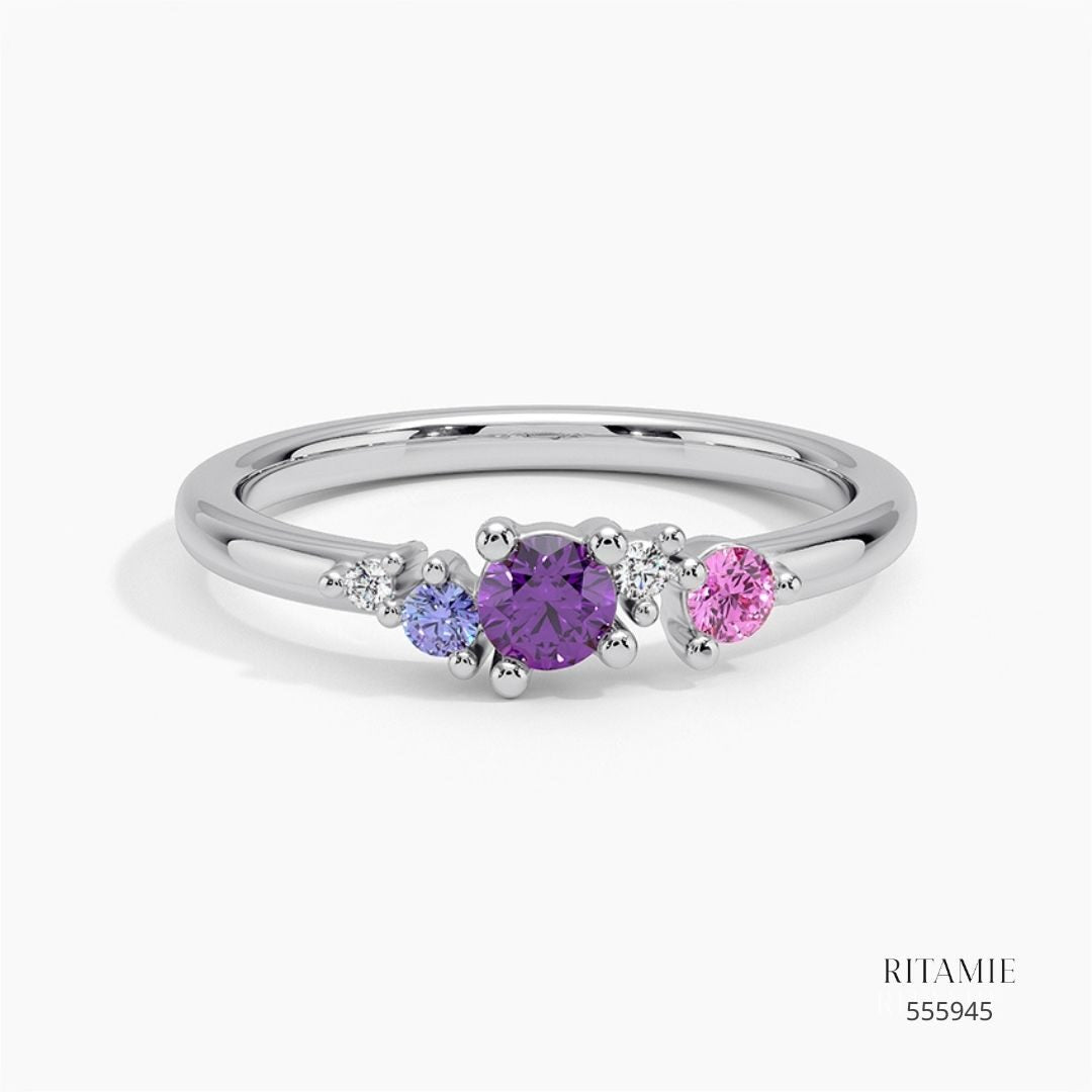 Lilac White Gold Ring 555945