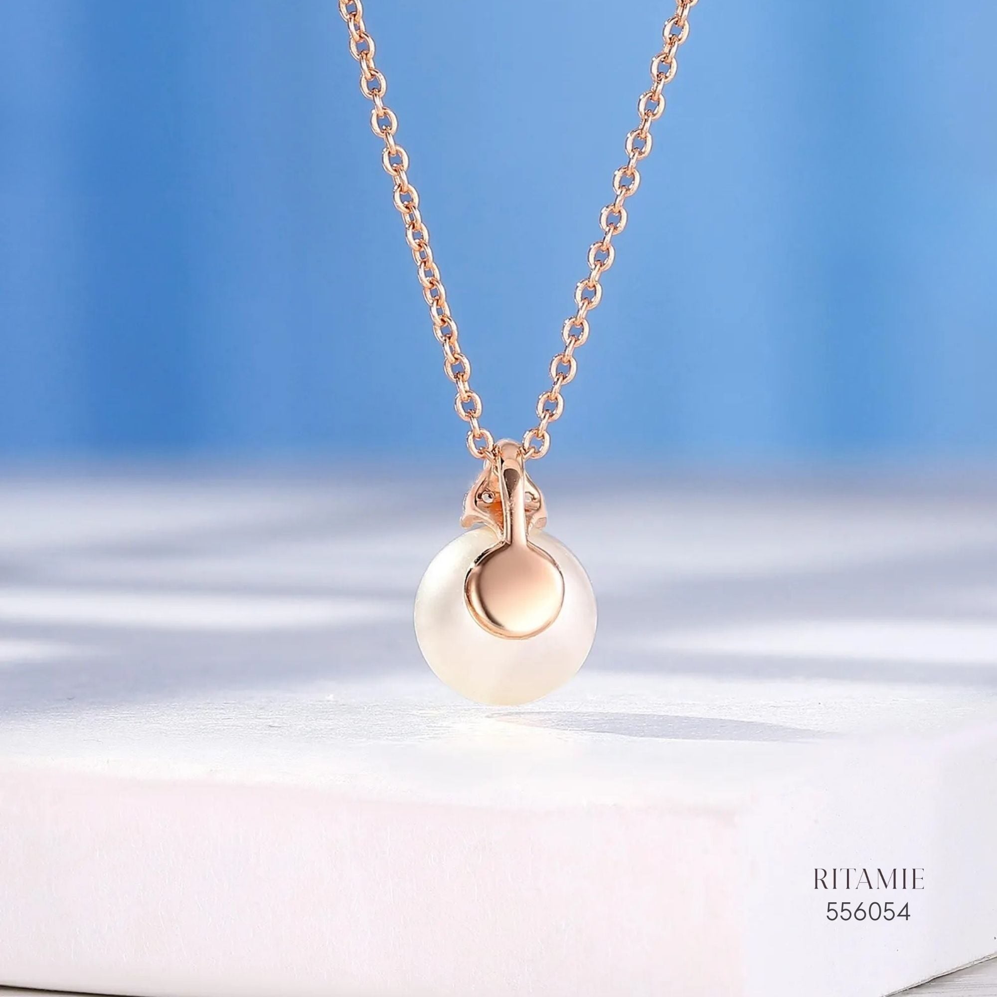 Luna Pearl Lab Diamond Necklace 556054