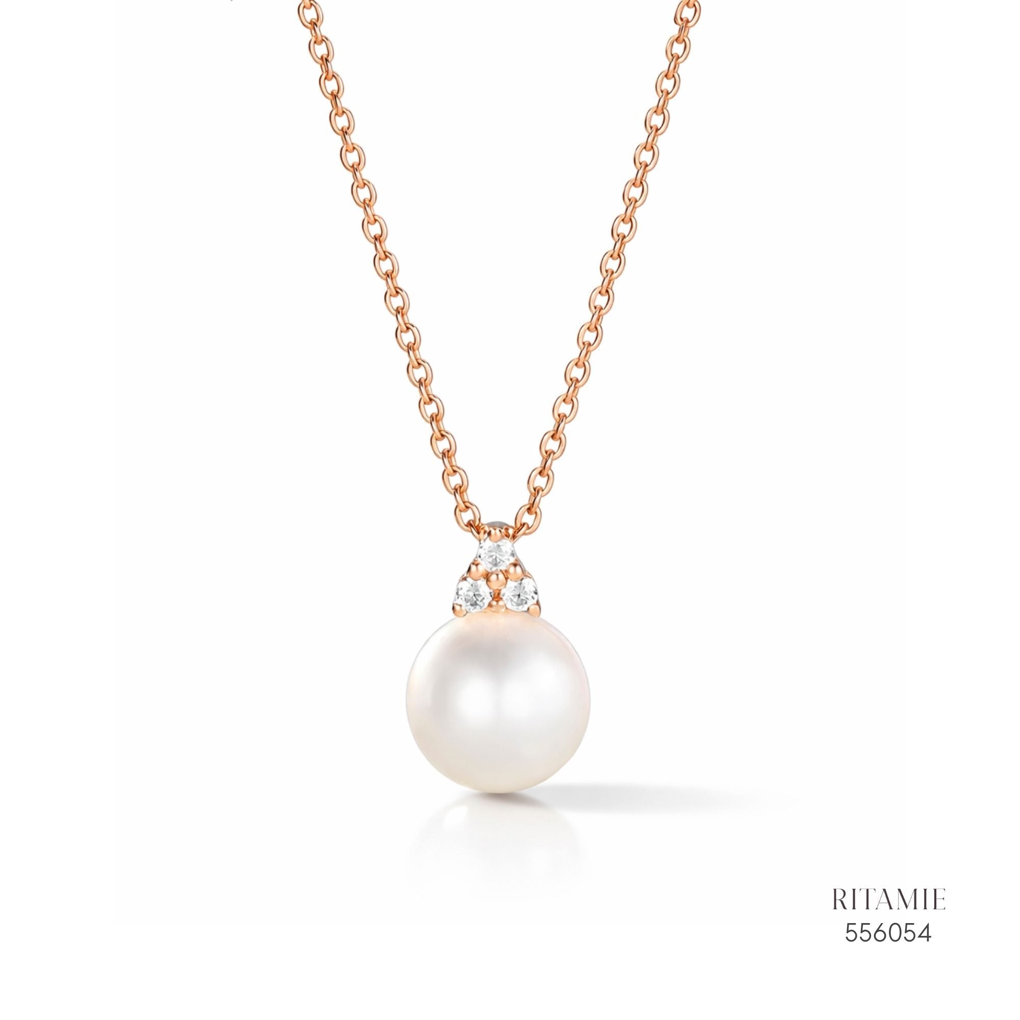 Luna Pearl Lab Diamond Necklace 556054