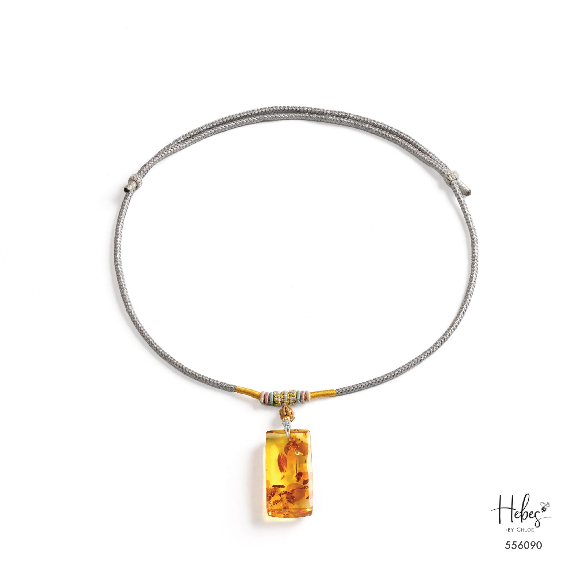 Amber Golden Bar Necklace 556090