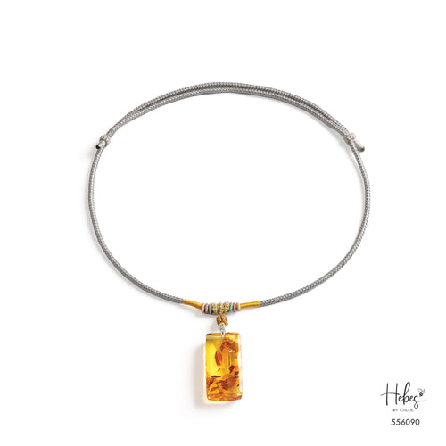 Amber Golden Bar Necklace 556090