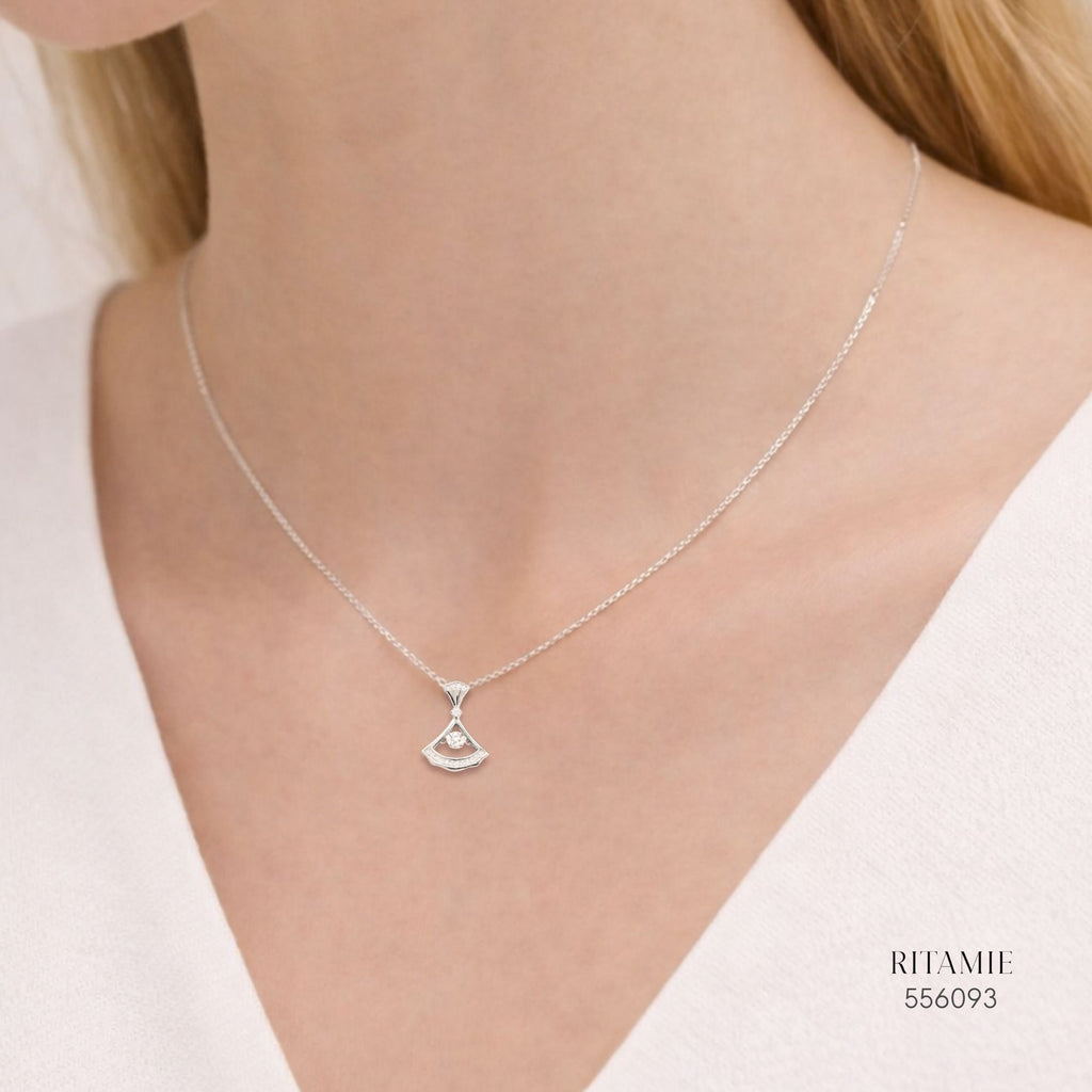 The Diva?s Dream Silver Moissanite Necklace 556093