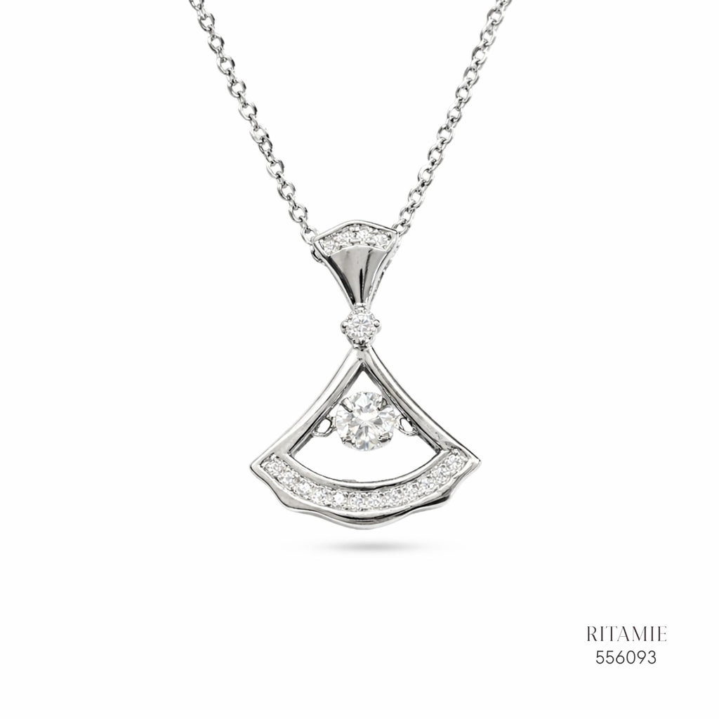 The Diva?s Dream Silver Moissanite Necklace 556093