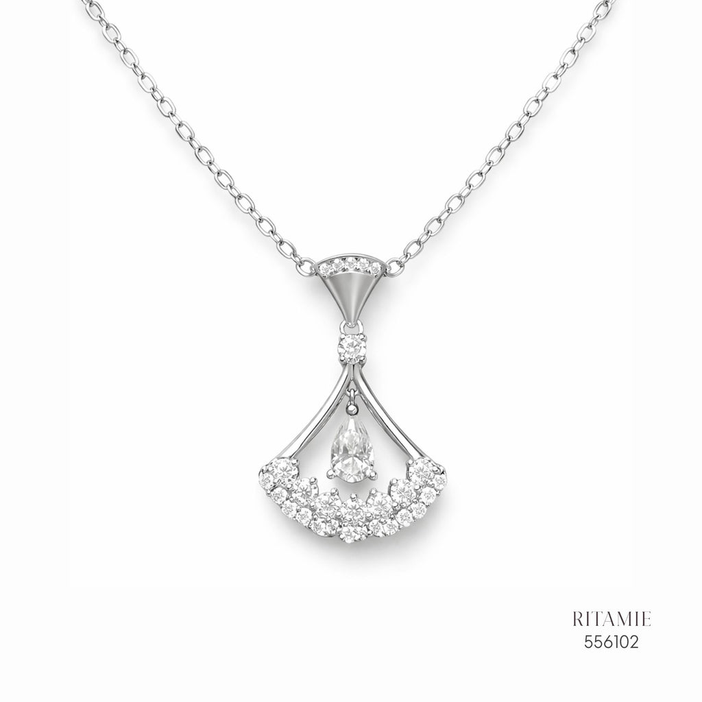 The Diva?s Whisper Silver Moissanite Necklace 556102