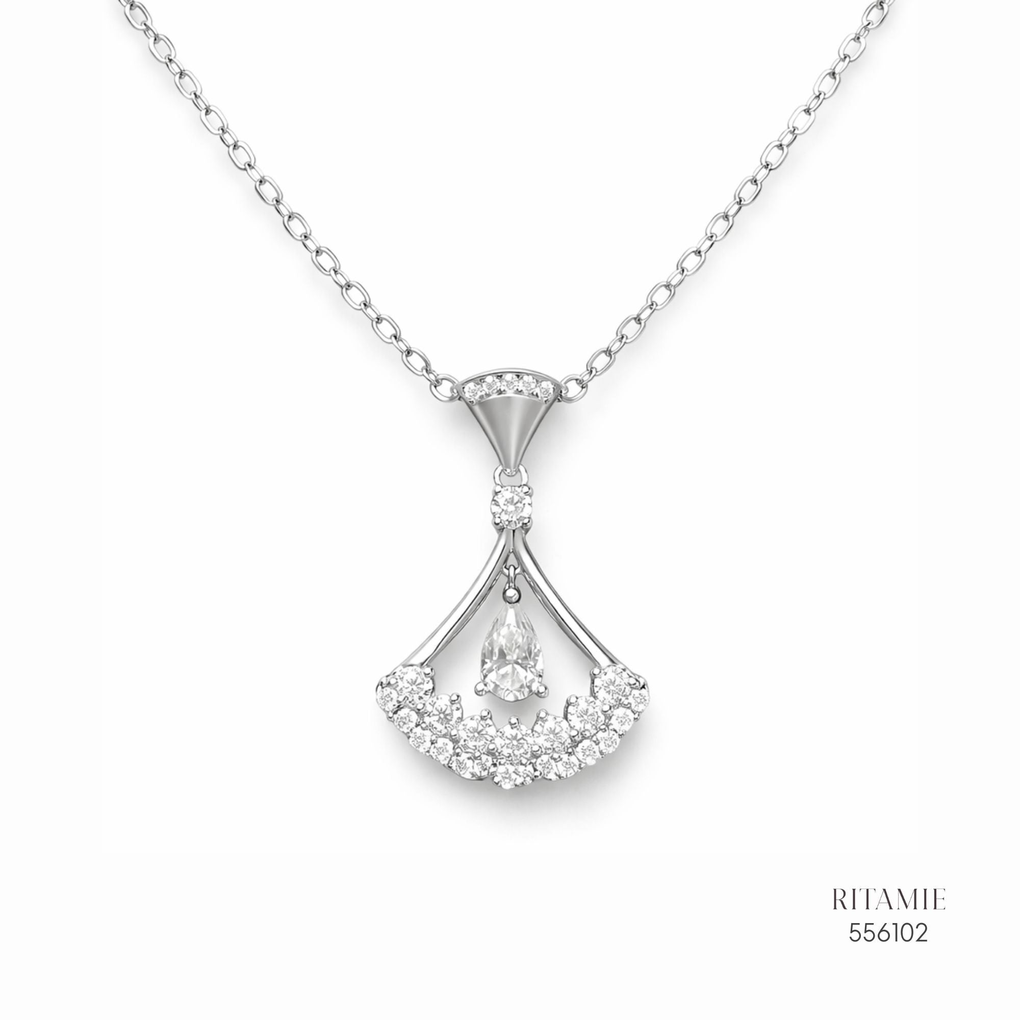 The Diva?s Whisper Silver Moissanite Necklace 556102
