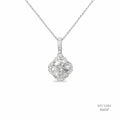The Floral Majesty Silver Moissanite Necklace 556107