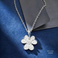 The Graceful Bloom Silver Moissanite Necklace 556108