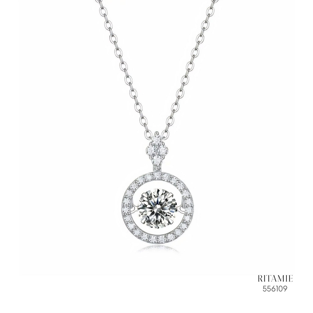 The Luminous Galaxy Silver Moissanite Necklace 556109