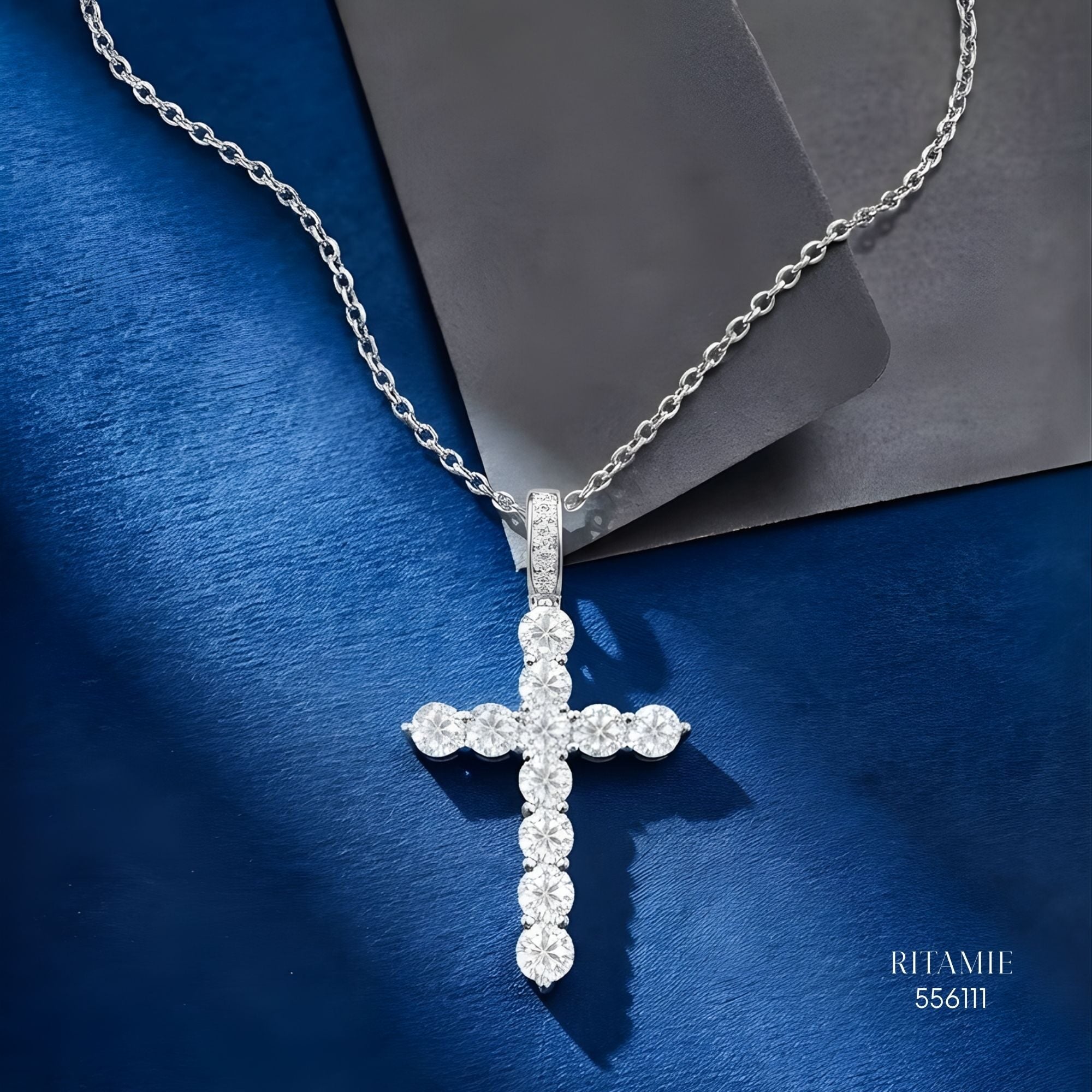 The Sacred Radiance Silver Moissanite 1.15ct Necklace 556111