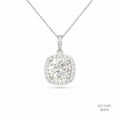 The Royal Cushion Silver Moissanite Necklace 556113