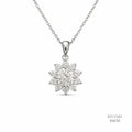 The Luminous Snowflake Silver Moissanite Necklace 556120