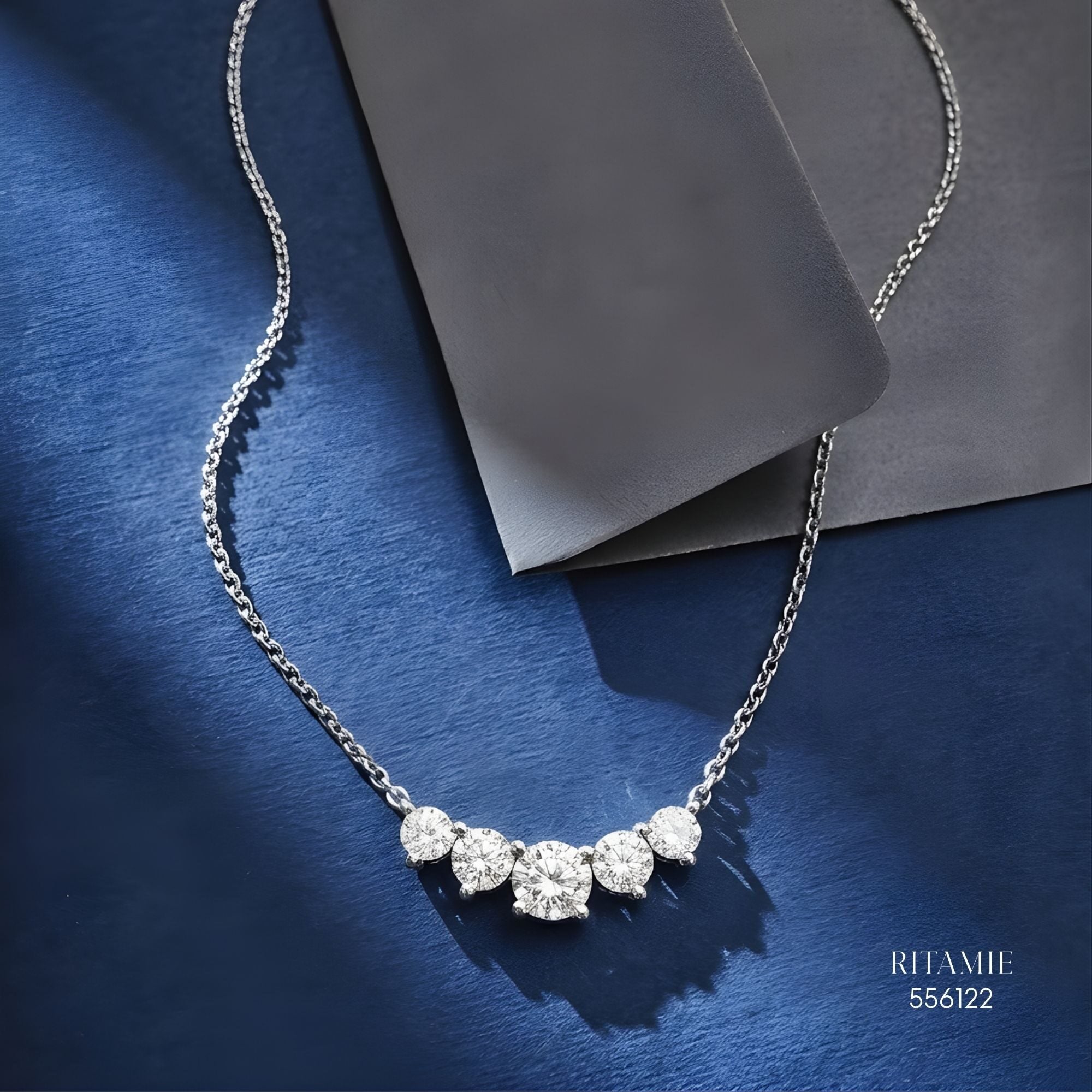 The Luminous Arc Silver Moissanite Necklace 556122