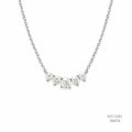 The Luminous Arc Silver Moissanite Necklace 556122