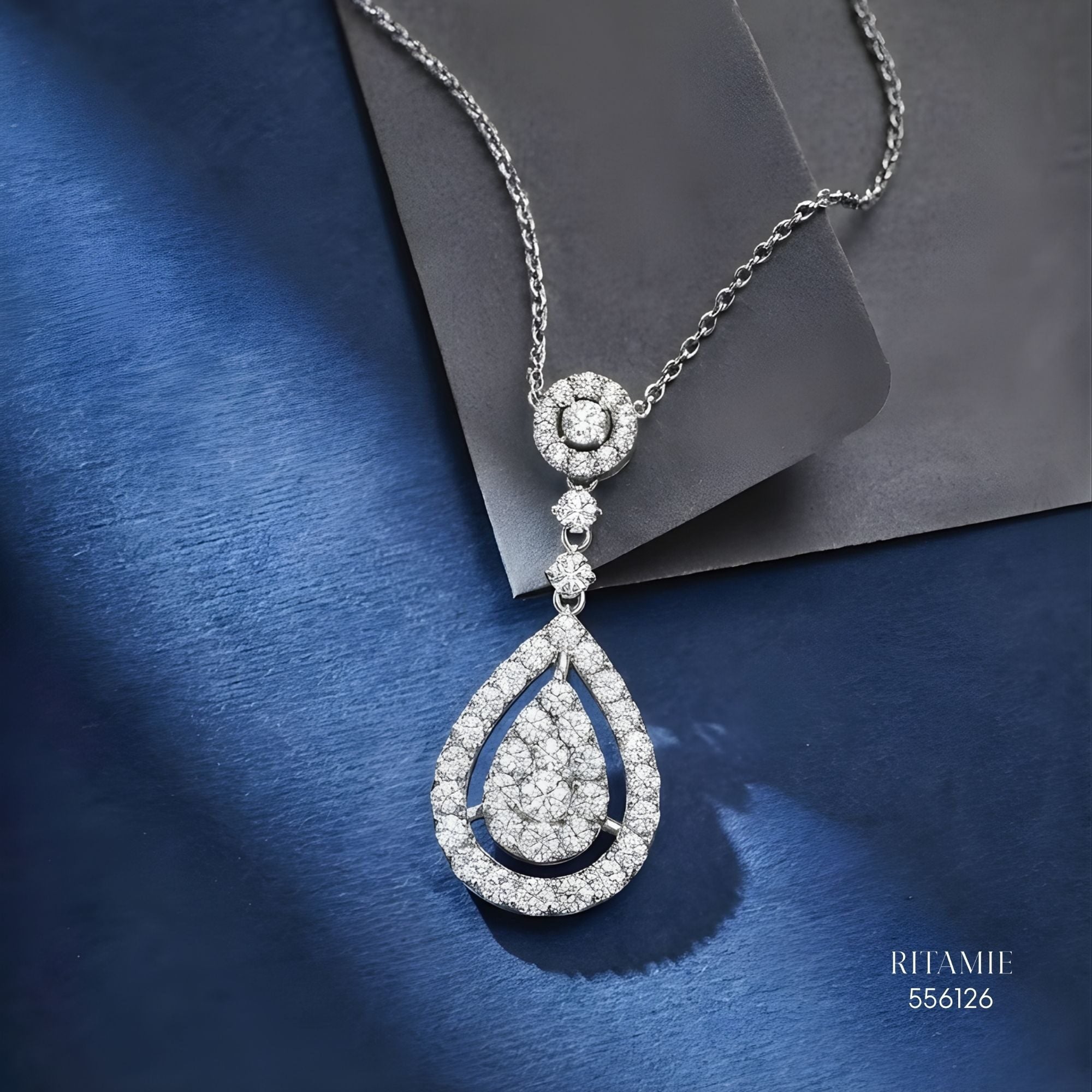 The Pearly Grace Silver Moissanite Necklace 556126