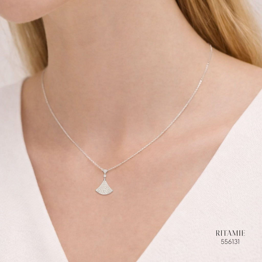 The Diva?s Spark Silver Moissanite Necklace 556131