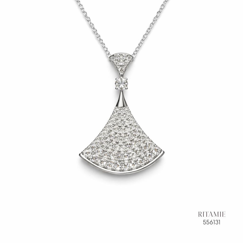 The Diva?s Spark Silver Moissanite Necklace 556131
