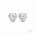 The Luminous Heart Silver Moissanite Studs 556143