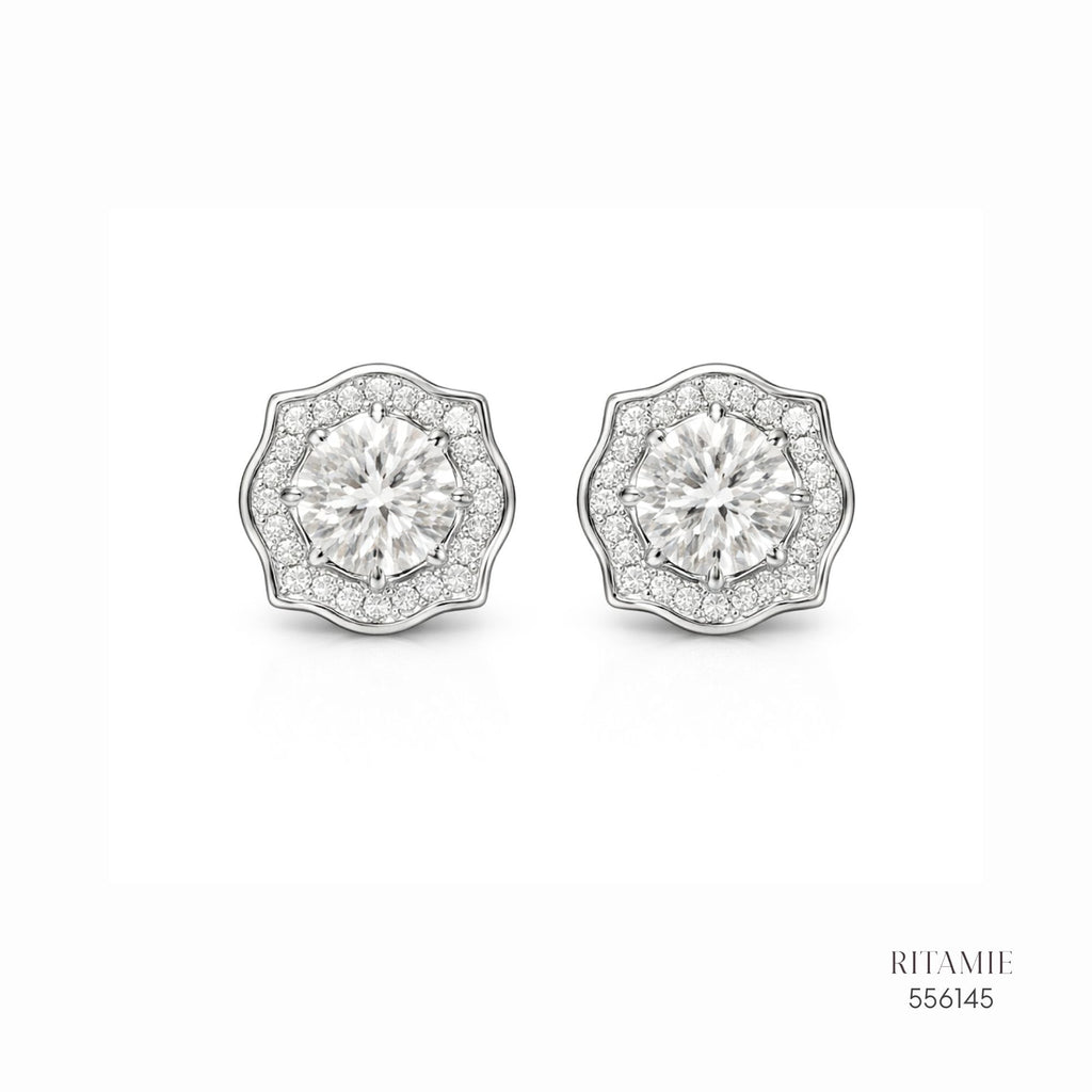 The Belle Radiance Silver Moissanite Studs 556145