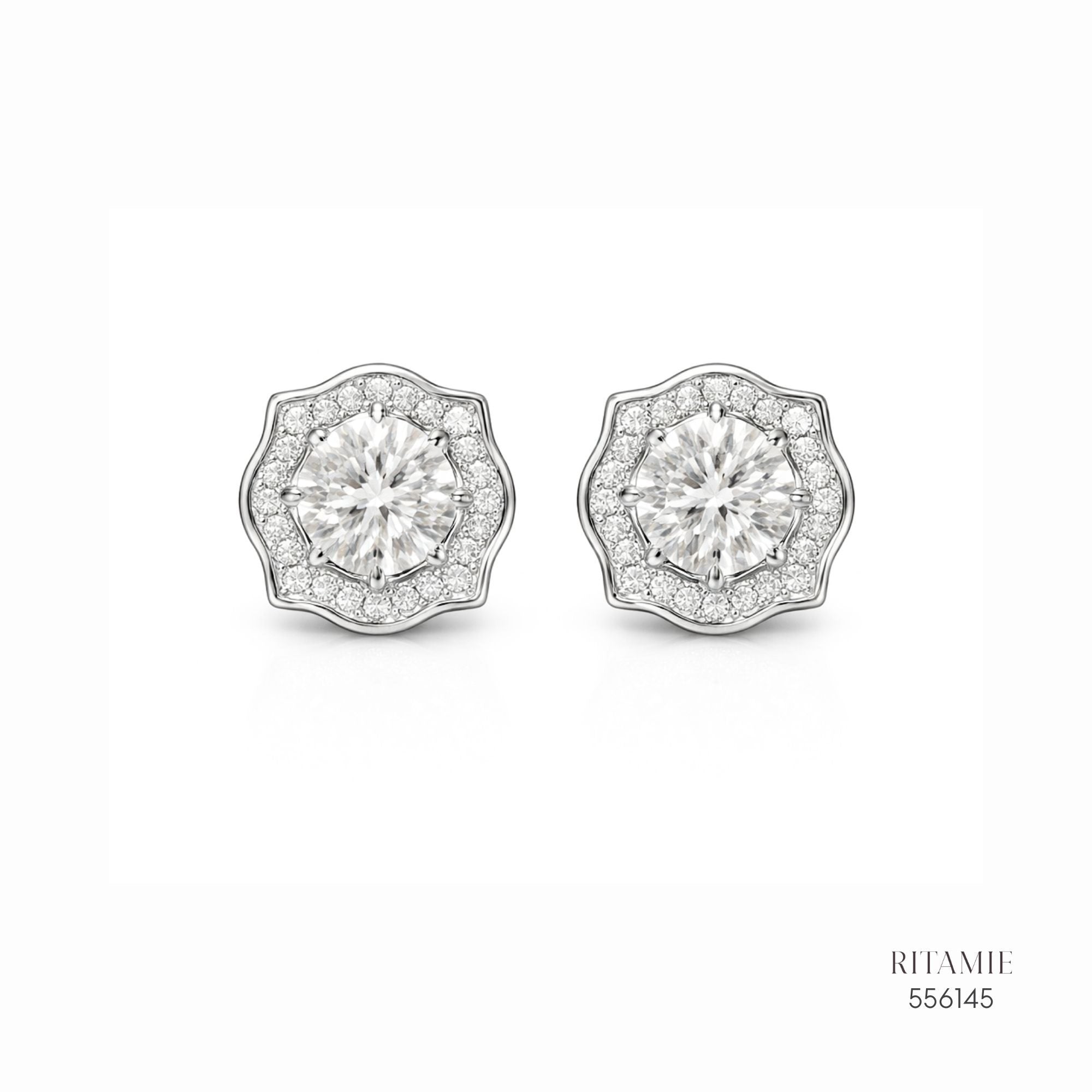 The Belle Radiance Silver Moissanite Studs 556145