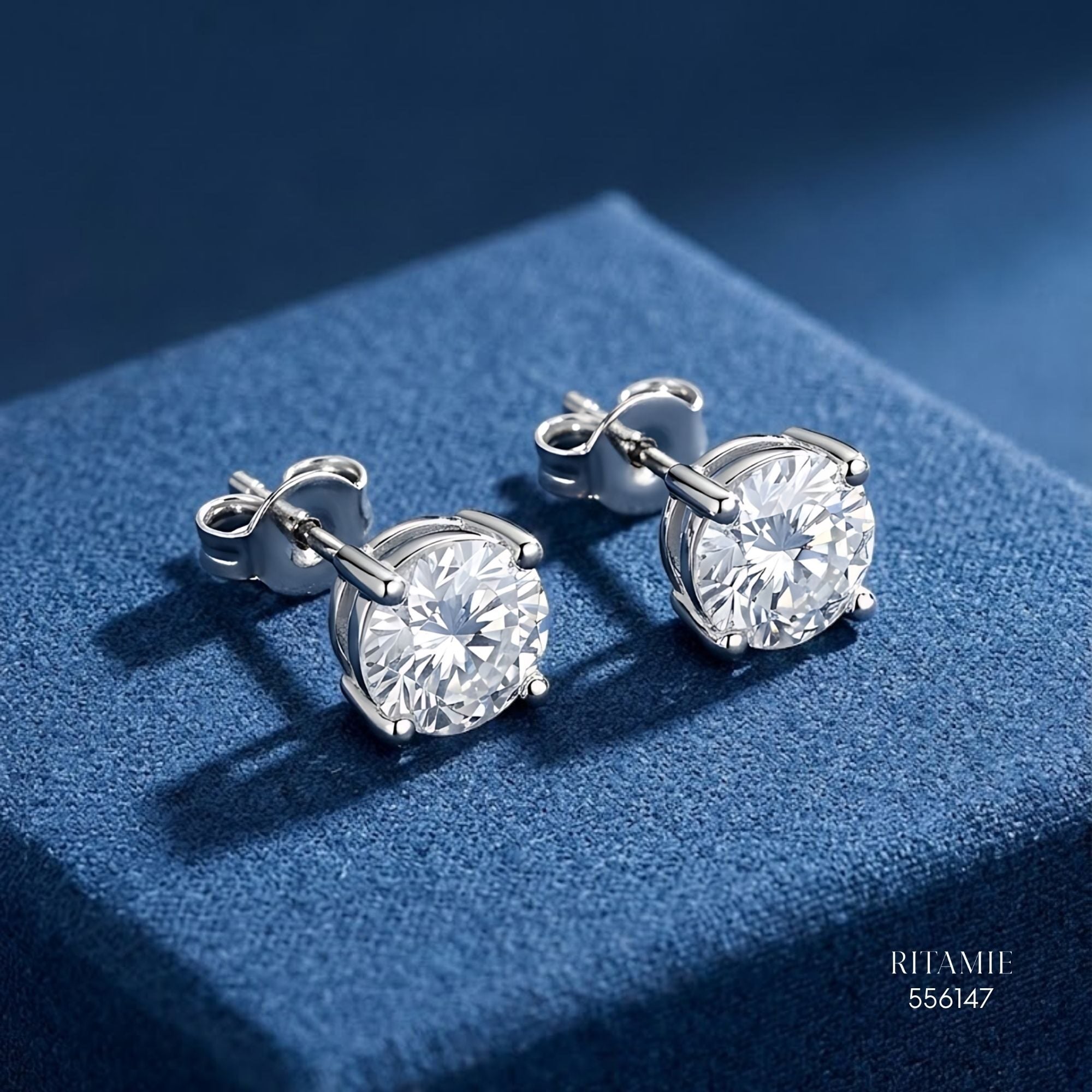 The Pure Radiance Silver Moissanite Studs 556147