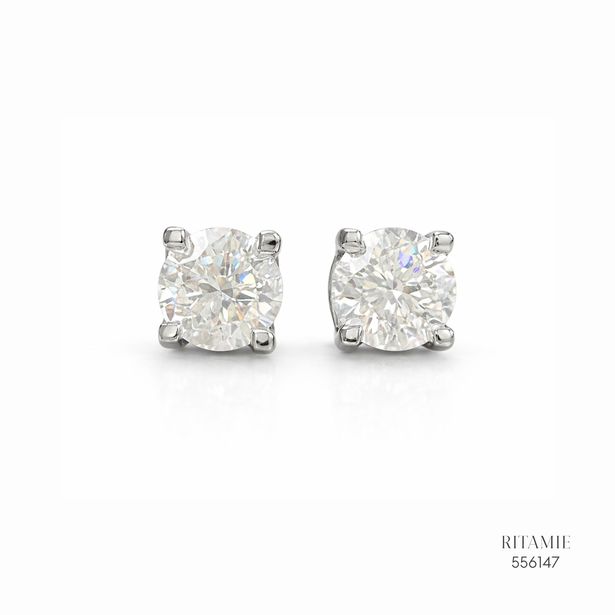 The Pure Radiance Silver Moissanite Studs 556147