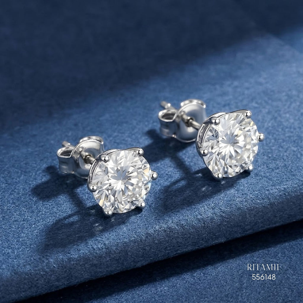 The Pure Radiance Silver Moissanite Studs 556148