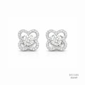 The Floral Majesty Silver Moissanite Studs 556149