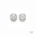 The Geometric Radiance Silver Moissanite Studs 556159