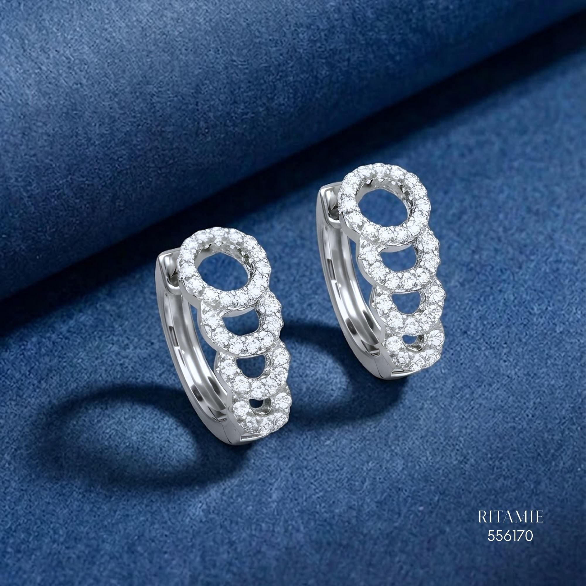 The Infinite Orbit Silver Moissanite Earrings 556170