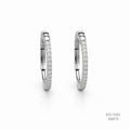 The Stellar Hoop Silver Moissanite Earrings 556173