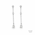 The Celestial Drop Silver Moissanite Earrings 556175