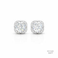 The Royal Cushion Silver Moissanite Studs 556177
