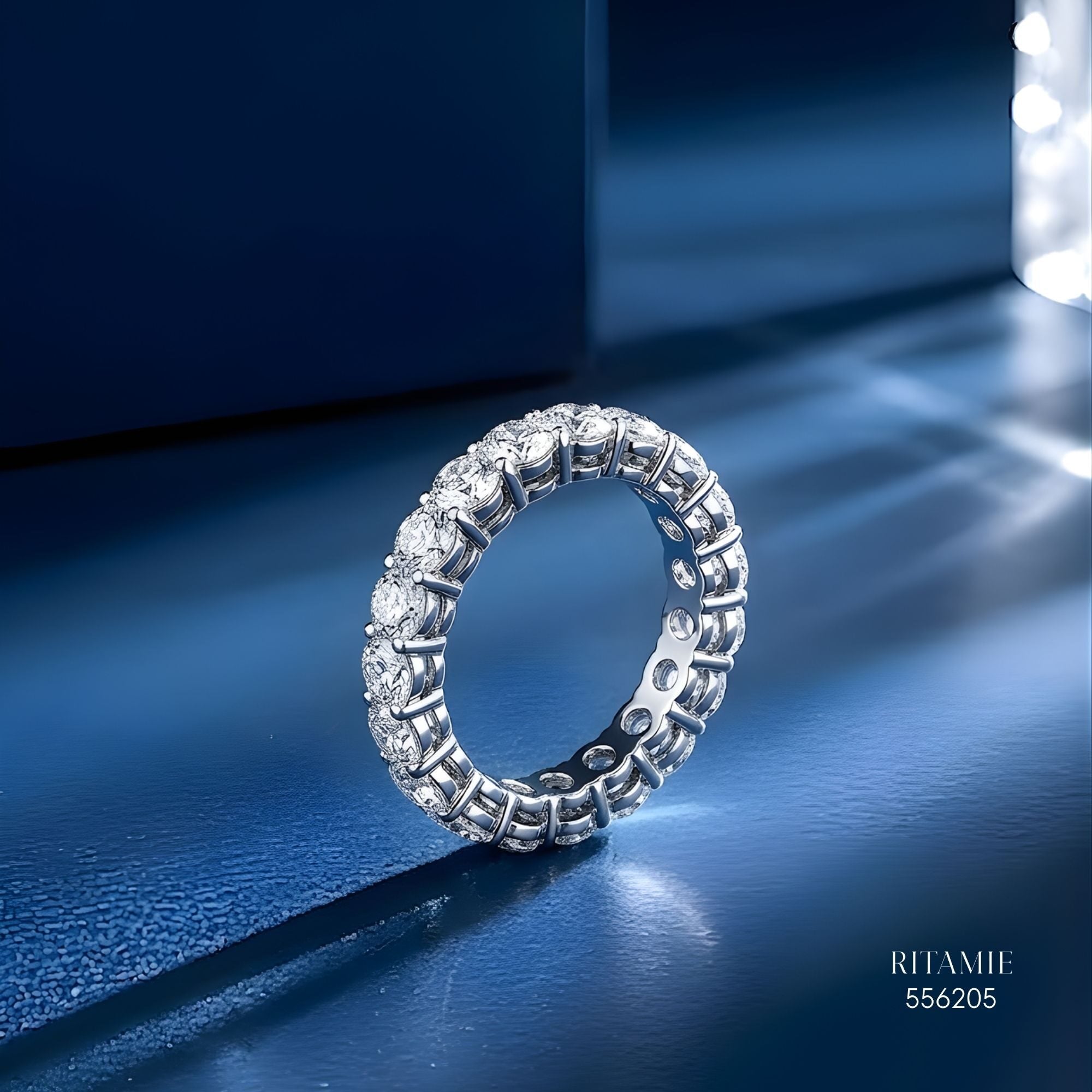 Eternal Brilliance Silver Moissanite Ring 556205