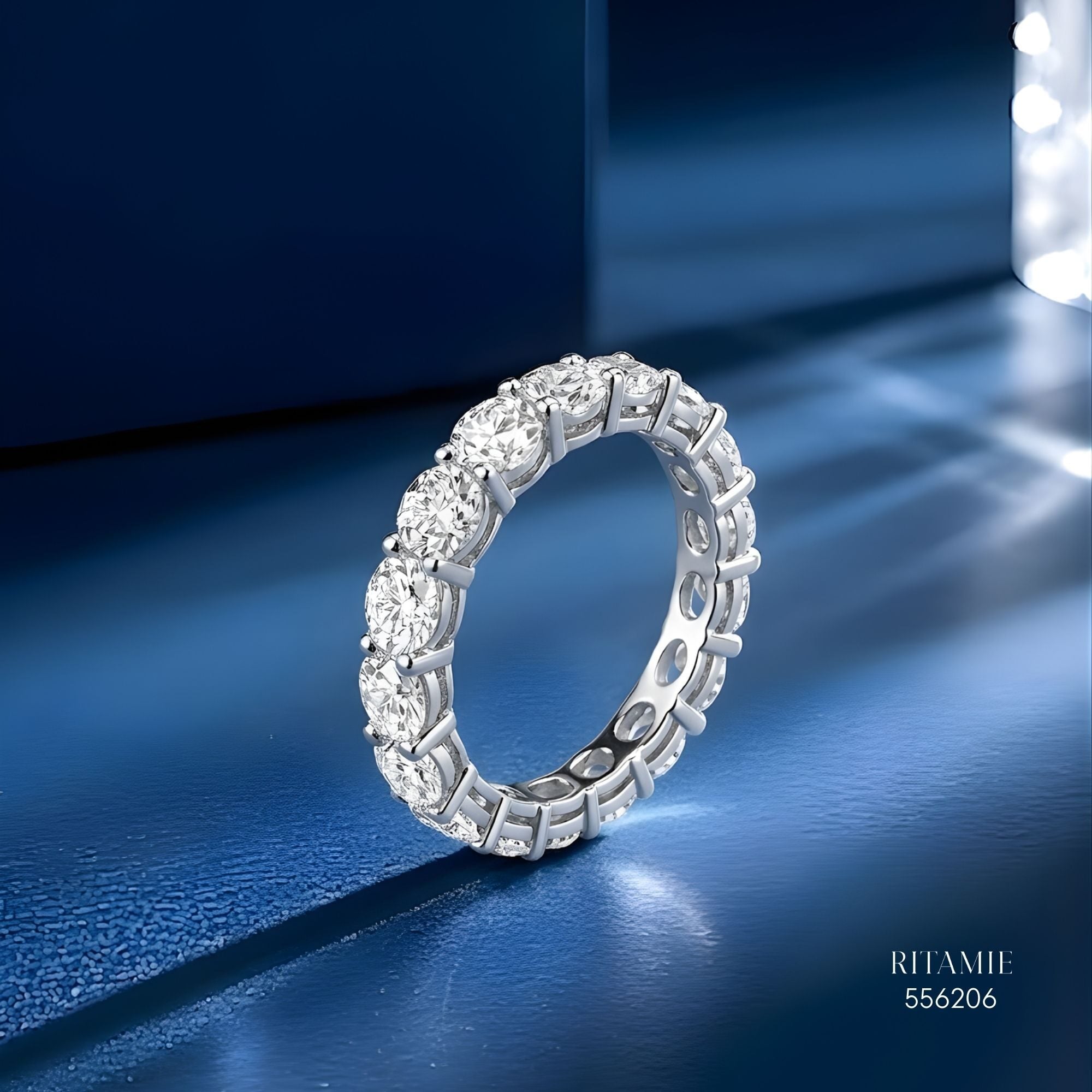 Eternal Brilliance Silver Moissanite Ring 556206
