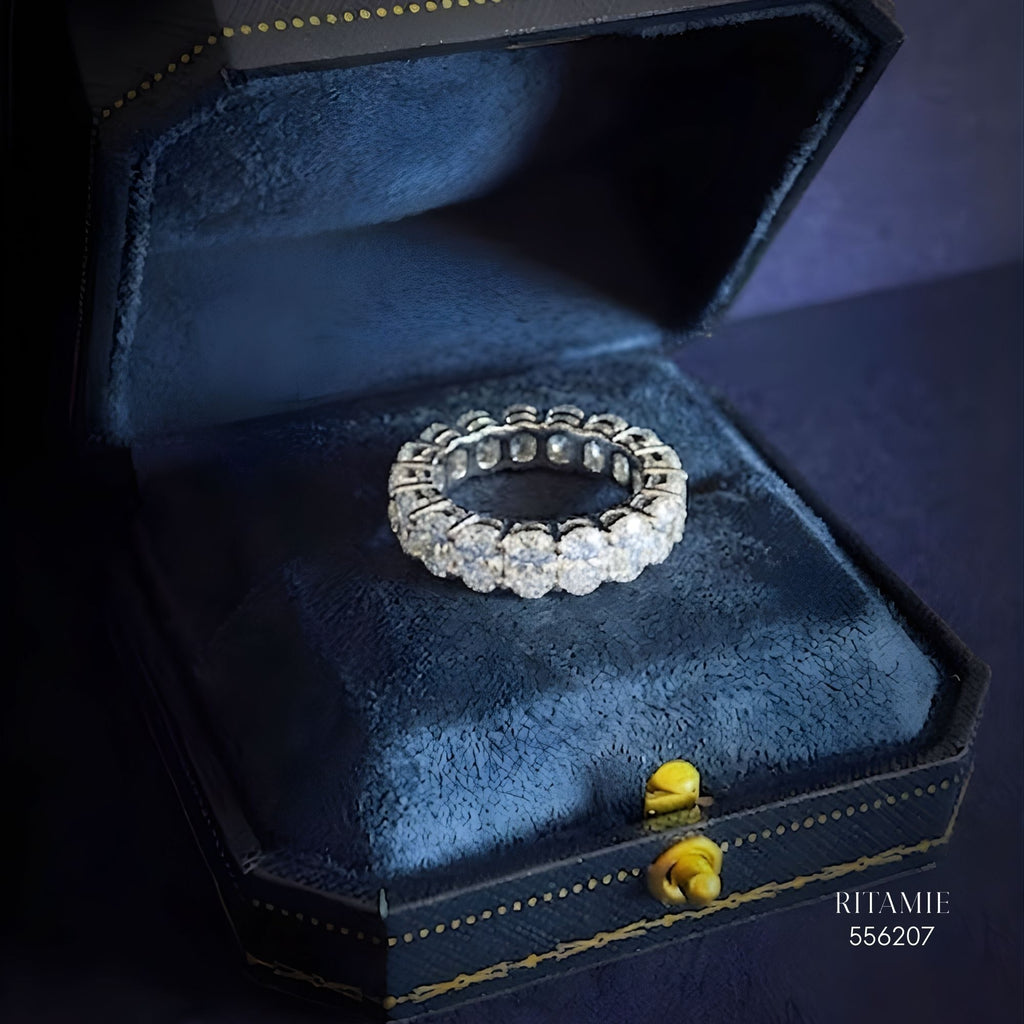 Oval Eternal Brilliance Moissanite Eternity Ring 556207